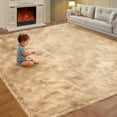 thumbnail image 1 of Sanmadrola Super Soft Shaggy Rugs Carpets 2.6x5.2 Feet Plush Area Rugs for Living Room Bedroom, Fluffy ​Rug for Nursery Playroom Dorm Room, Shag Plush Rug for Teen Room Decor, Khaki, 1 of 8