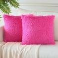 thumbnail image 1 of Sanmadrola Throw Pillow Covers Pillow Protector with Hidden Zipper Furry Faux Fur 18''x18'' 2 Pack, 1 of 7