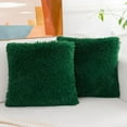 thumbnail image 1 of Sanmadrola Throw Pillow Covers Pillow Protector with Hidden Zipper Furry Faux Fur 18''x18'' 2 Pack, 1 of 7