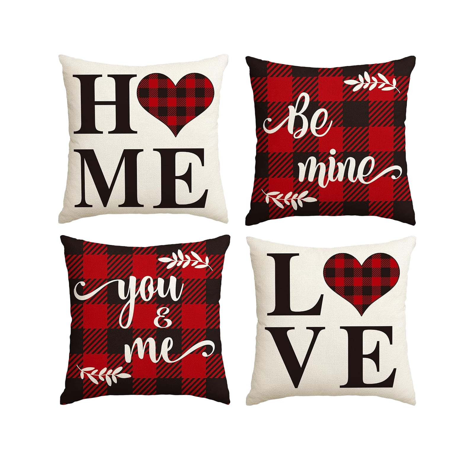 Sanmadrola Valentine's Day Pillow Covers Valentine Decoration Cushion