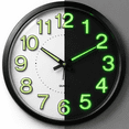 thumbnail image 1 of Sanmadrola Wall Clocks Battery Operated,12 inch Silent Non Ticking Modern Wall Clock for Living Room Bedroom Kitchen Office Classroom Decor Glass Front Glow In The Dark Black, 1 of 6
