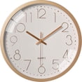 thumbnail image 1 of Sanmadrola Wall Clocks Battery Operated,12 inch Silent Non Ticking Modern Wall Clock for Living Room Bedroom Kitchen Office Classroom Decor Glass Front Rose Gold Frame with White, 1 of 8