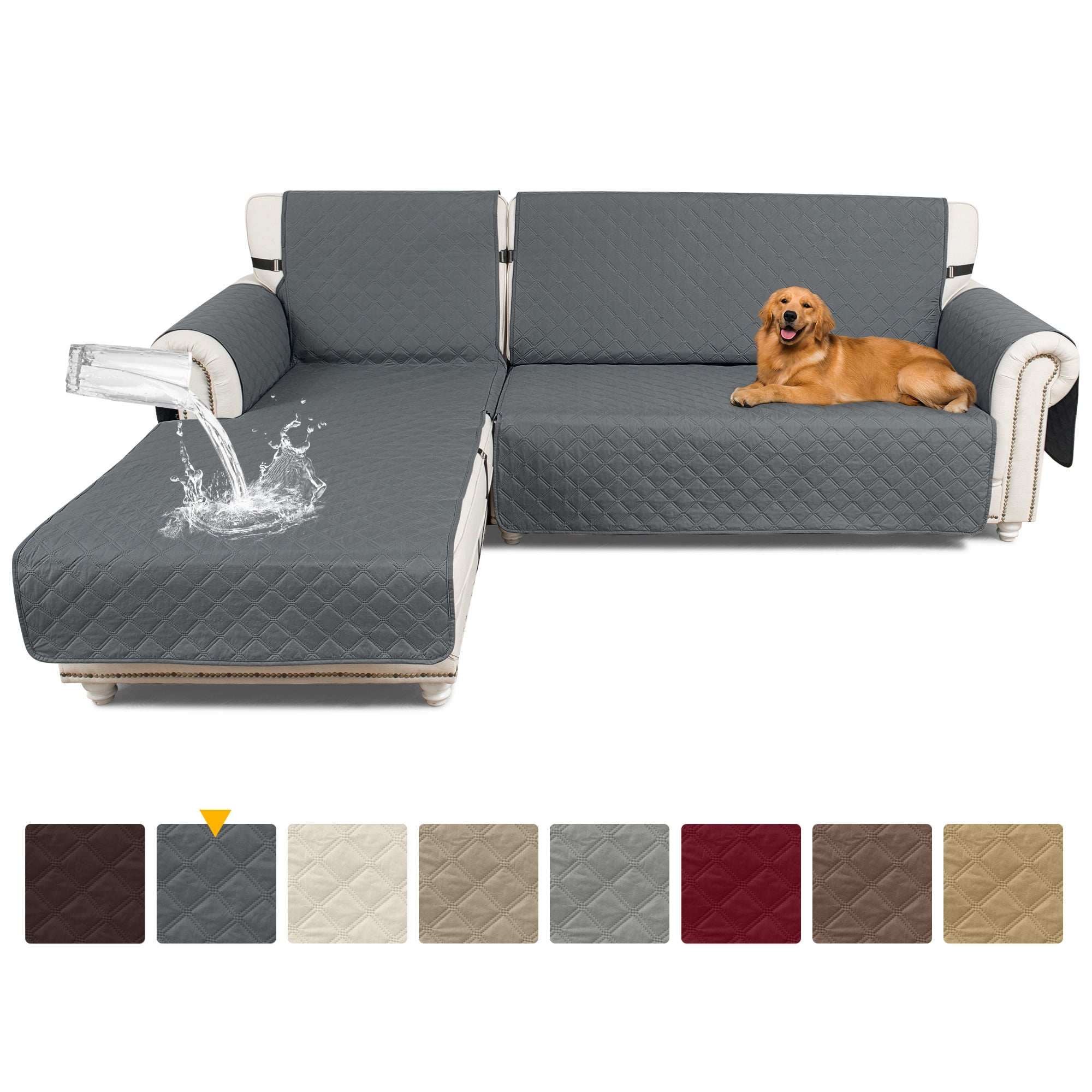 Sanmadrola Sectional Couch Covers Waterproof L Shape Sofa Cover Sanmadrola Waterproof Couch Cover L Shape Sofa Covers Chaise Lounge Slip Reversible Furniture Protector Pets Kids Children Dog Cat Black XL C42483ea D059 4a99 Bbce D0363c179853.949bff2467df84b5e32f48b4472dafd0