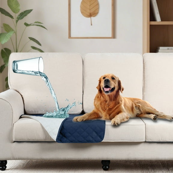 Sanmadrola Waterproof & Dog Bed Cover Pet Blanket Sofa, Couch Cover Mattress Protector Furniture Protector for Dog, Pet, Cat 30''x30'' Blue