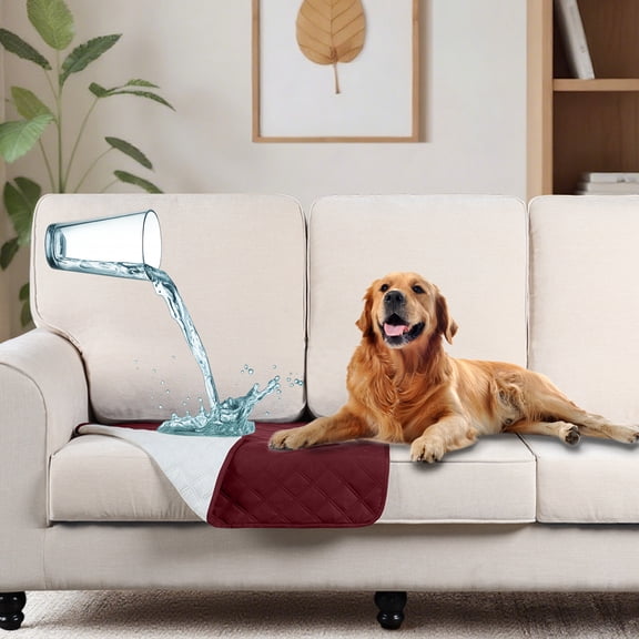 Sanmadrola Waterproof & Dog Bed Cover Pet Blanket Sofa, Couch Cover Mattress Protector Furniture Protector for Dog, Pet, Cat 30''x30'' Burgundy