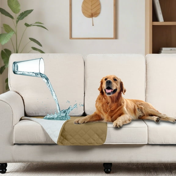 Sanmadrola Waterproof & Dog Bed Cover Pet Blanket Sofa, Couch Cover Mattress Protector Furniture Protector for Dog, Pet, Cat 30''x30'' Sand Color