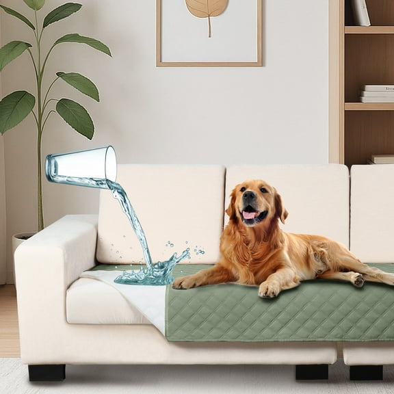 Sanmadrola Waterproof & Dog Bed Cover Pet Blanket Sofa, Couch Cover Mattress Protector Furniture Protector for Dog, Pet, Cat 30''x70'' Green