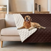 Sanmadrola Waterproof & Reversible Dog Bed Cover Pet Blanket Sofa, Couch Cover Mattress Protector Furniture Protector for Dog, Pet, Cat 30''x70'' Brown