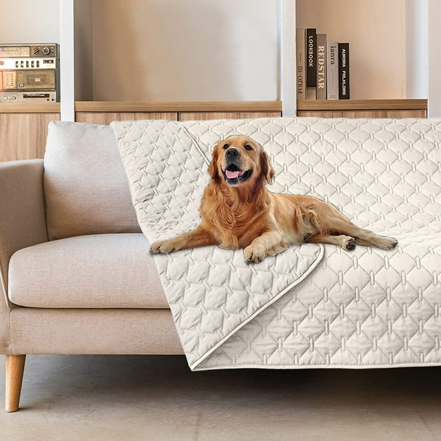 Sanmadrola Waterproof & Reversible Dog Bed Cover Pet Blanket Sofa