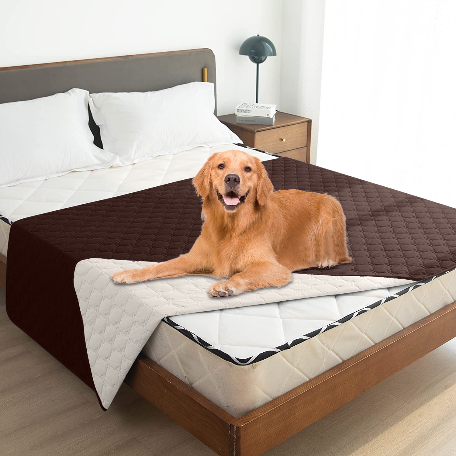 Sanmadrola Waterproof & Reversible Dog Bed Cover Pet Blanket Sofa