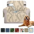 thumbnail image 1 of Sanmadrola Waterproof Sofa Cover Slipcover Couch Cover Furniture Protector Machine Washable Non Slip Leakproof with Straps for Dogs Kids Pets Ivory vines Chair, 1 of 7