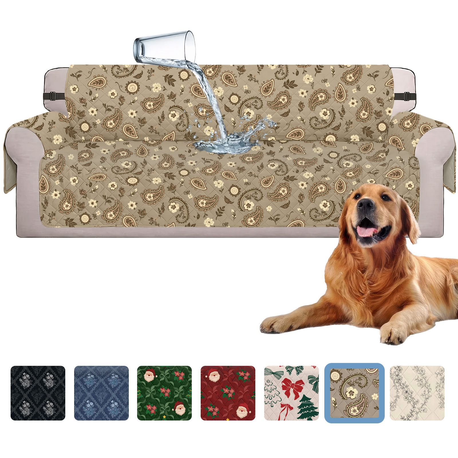 Sanmadrola Waterproof Sofa Cover Slipcover Couch Cover Furniture