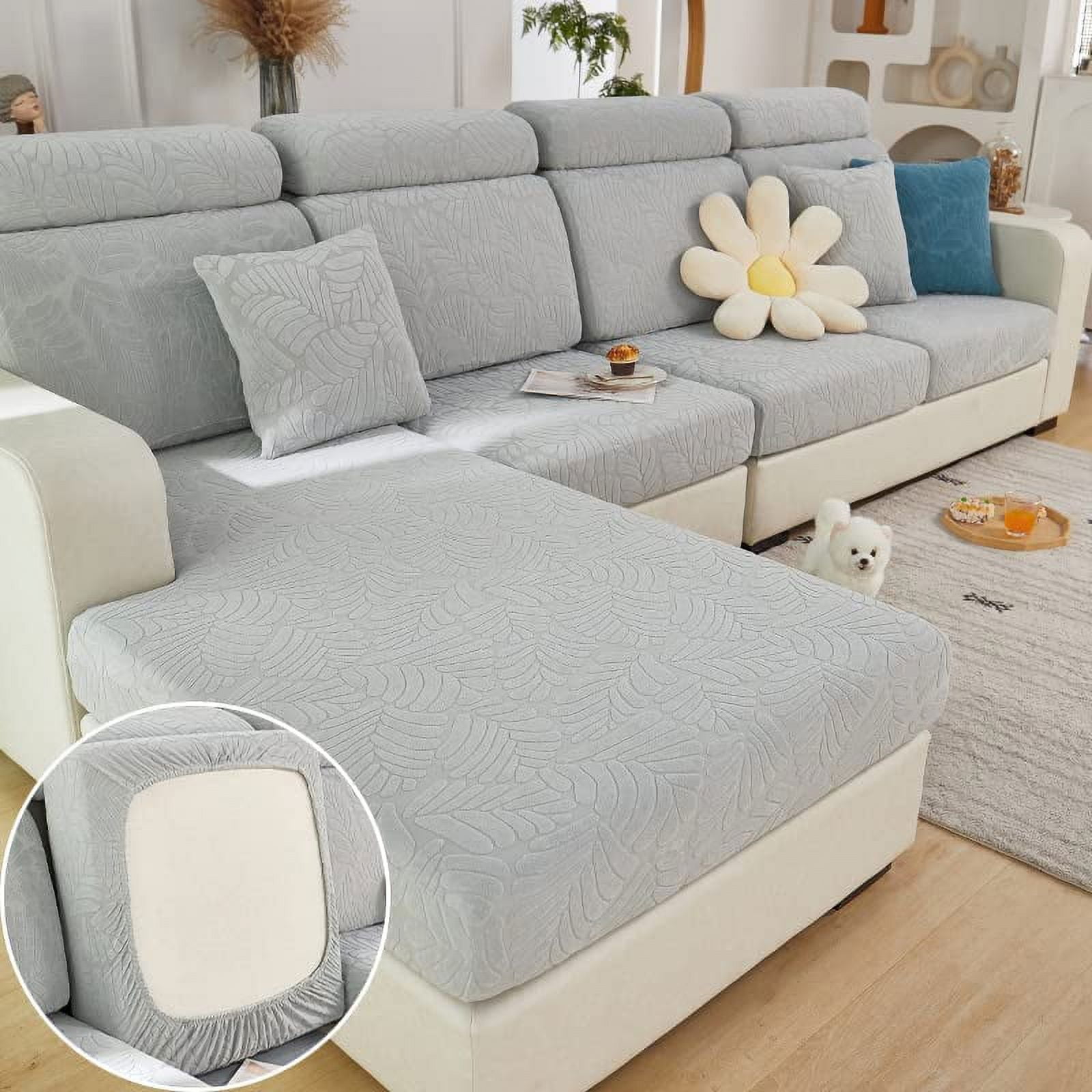 Sanmadrola WearResistant Universal Sofa Cover, Stretch Couch Cushion