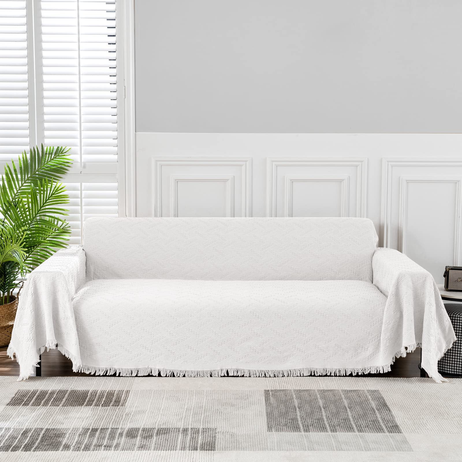 White cheap couch covers