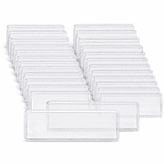 Sanmi Label Holders Adhesive Shelf Tag Clear Shelf Tag Index Card Pockets Plastic For Supermarket Bookshelf Mailbox Business Kitchen，Pack of 60