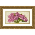 thumbnail image 1 of Sanna, Leonardo 24x14 Gold Ornate Wood Framed with Double Matting Museum Art Print Titled - Roses, 1 of 4