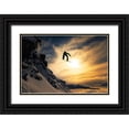 thumbnail image 1 of Sanne, Jakob 24x17 Black Ornate Wood Framed with Double Matting Museum Art Print Titled - Sunset Snowboarding, 1 of 4