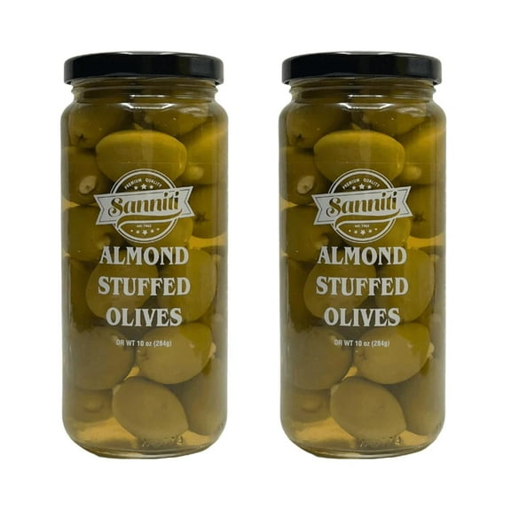 Sanniti Almond Stuffed Olives, 16 oz, 2 Pack