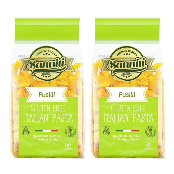 Sanniti Italian Gluten Free Pasta, Fusilli, 8.8oz, 2 Pack