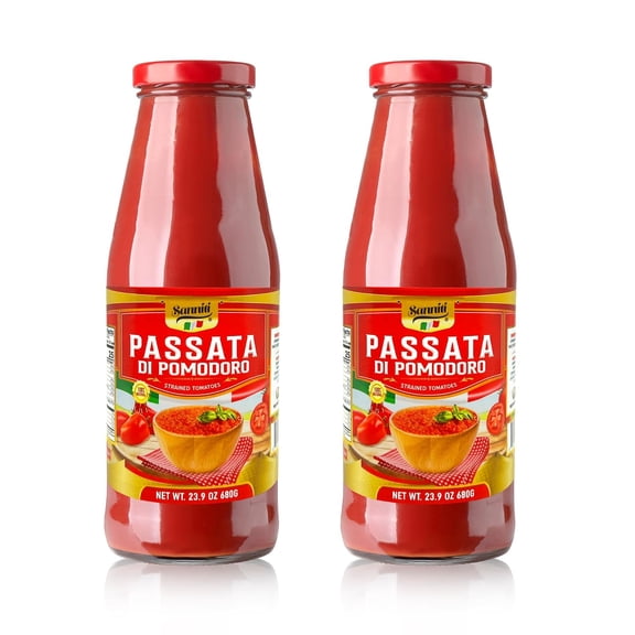 Sanniti Passata di Pomodoro, Strained Tomatoes, 23.9oz, 2 Pack