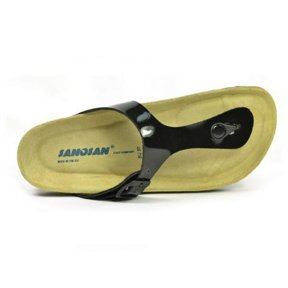 Sanosan Womens Geneve Lacquered Leather Sandals