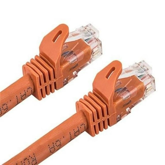 Sanoxy SNX-CBLR-C6110-50HF 0.5 ft. Cat6a 600 MHz UTP Snagless Ethernet Network Patch Cable, Orange