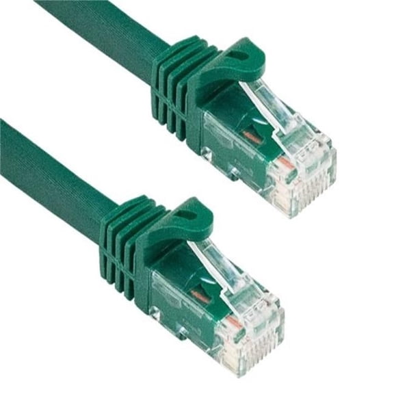 Sanoxy SNX-CBLR-C6110-4001 1 ft. Cat6a 600 MHz UTP Snagless Ethernet Network Patch Cable, Green