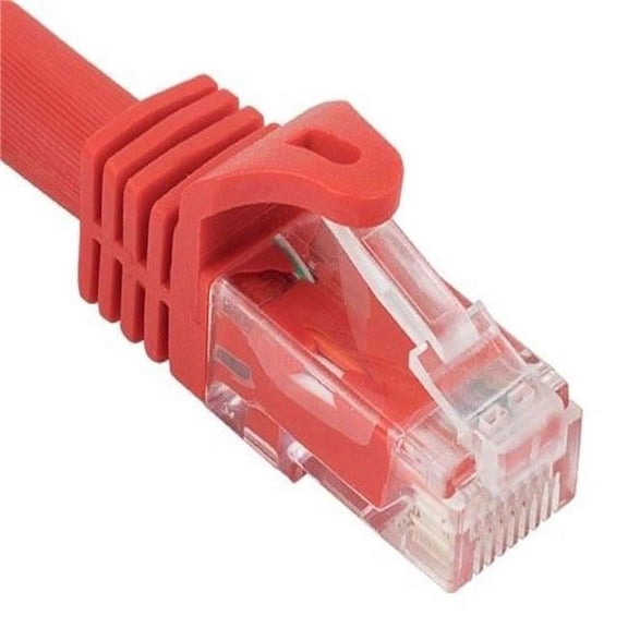 Sanoxy SNX-CBLR-C6110-7001 1 ft. Cat6a 600 MHz UTP Snagless Ethernet Network Patch Cable, Red