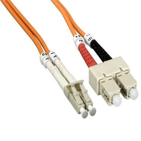 Sanoxy SNX-CBLR-FB104-5201 1 m LC&SC Duplex 50-125 Multimode OM2 Fiber Optic Cable - Orange