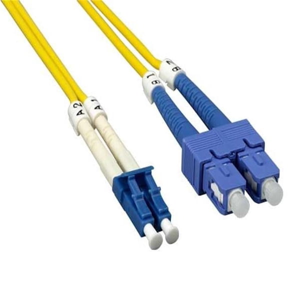 Sanoxy SNX-CBLR-FB102-9201 1 m LC&SC Duplex 9-125 Single Mode Fiber Optic Cable - Yellow