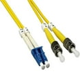 thumbnail image 1 of Sanoxy SNX-CBLR-FB102-9301 1 m LC&ST Duplex 9-125 Single Mode Fiber Optic Cable - Yellow, 1 of 1