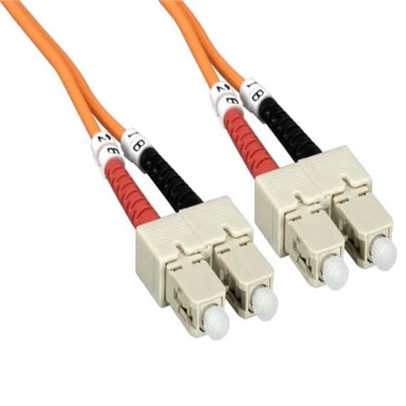 Sanoxy SNX-CBLR-FB104-5601 1 m SC&SC Duplex 50-125 Multimode OM2 Fiber Optic Cable - Orange