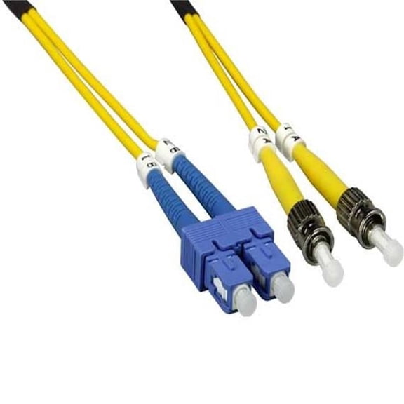 Sanoxy SNX-CBLR-FB102-9501 1 m ST&SC Duplex 9-125 Single Mode Fiber Optic Cable - Yellow