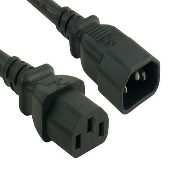 Sanoxy SNX-CBLR-PW120-1210 10 ft. 14 AWG Computer Power Extension Cord - IEC320 C13 to IEC320 C14 - Black