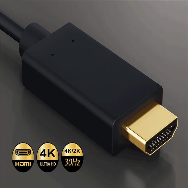 Sanoxy SNX-CBLR-DP103-1110 10 ft. Gold Plated Premium DisplayPort 1.2 to 4K HDMI Male to Male Cable - Black