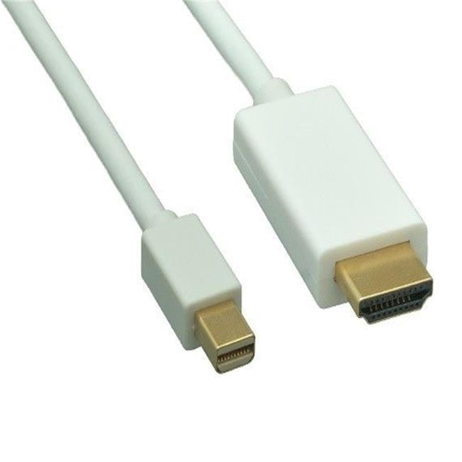 Sanoxy SNX-CBLR-DP110-8110 10 ft. Mini DisplayPort 1.2 to 4K HDMI Cable with Audio Support - White