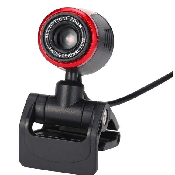 Sanoxy 1080P HD USB Webcam Auto Focus Mic for PC Laptop Black/ Red