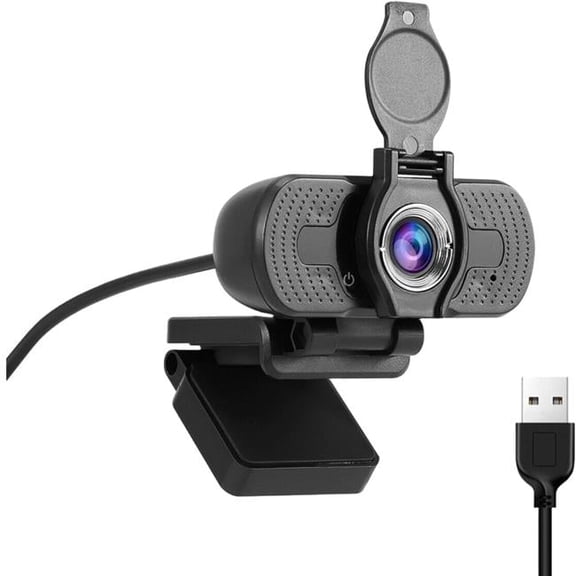 Sanoxy Sanoxy-WBCM-PRVCY 1080P Webcam with Privacy Cover & Noise-Cancelling Mic for Webinars
