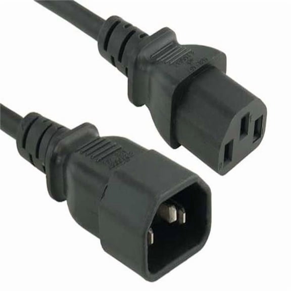 Sanoxy SNX-CBLR-PW103-1212 12 ft. Computer Power Extension Cord - IEC320 C13 to IEC320 C14 - Black