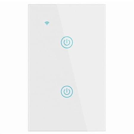 Sanoxy PPT-193855087746-2G 2 Gang Wi-Fi Smart Wall Touch Light Switch Glass Panel for Alexa & Google APP