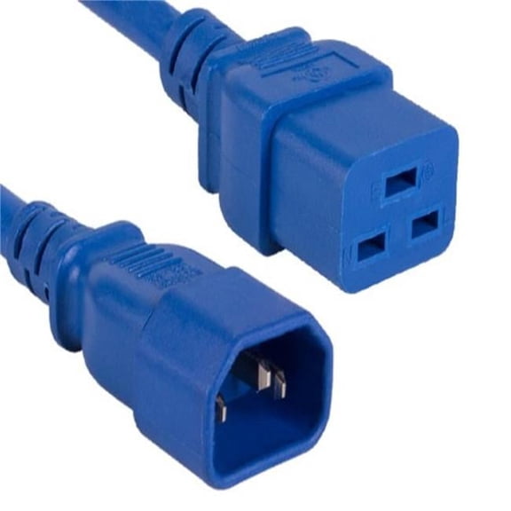 Sanoxy SNX-CBLR-PW134-2204 4 ft. 14 AWG 15A 250V Power Cord - IEC320 C14 to IEC320 C19, Blue