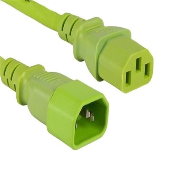 Sanoxy SNX-CBLR-PW152-4204 4 ft. 14 AWG Computer Power Extension Cord IEC320 C13 to IEC320 C14, Green