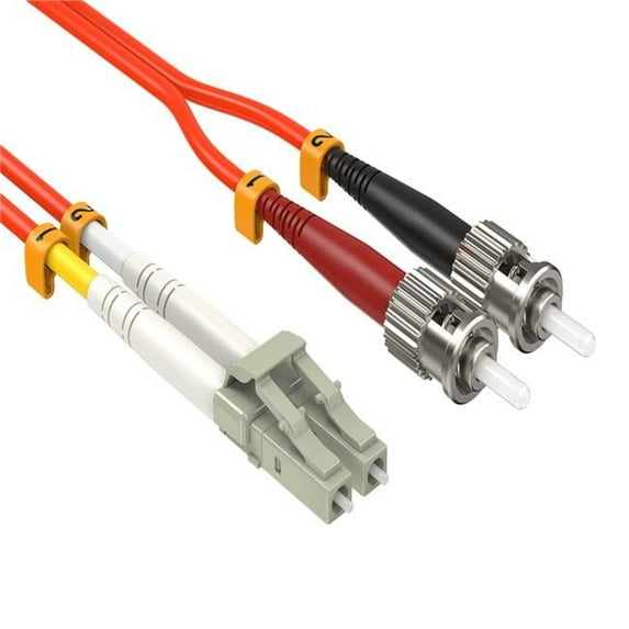 Sanoxy SNX-CBLR-FB104-5305 5 m LC&ST Duplex 50-125 Multimode OM2 Fiber Optic Cable - Orange