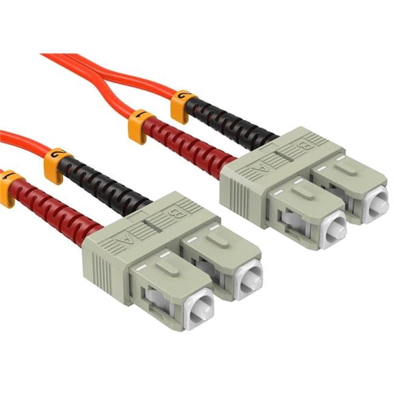 Sanoxy SNX-CBLR-FB104-5605 5 m SC&SC Duplex 50-125 Multimode OM2 Fiber Optic Cable - Orange