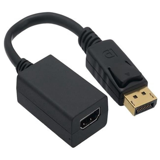 Sanoxy SNX-CBLR-DP201-1200 6.5 in. Displayport Male to HDMI Female Adapter Cable with Latches - Black