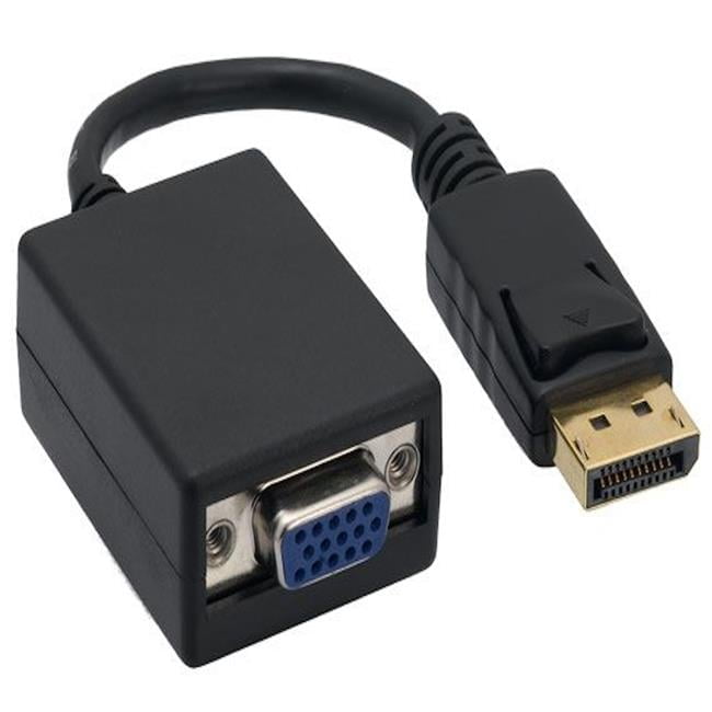 Sanoxy SNX-CBLR-DP203-1200 6.5 in. Displayport Male to VGA Female Adapter Cable with Latches - Black
