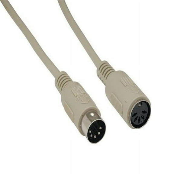 Sanoxy SNX-CBLR-DN101-0206 6 ft. DIN5 Male to Female AT Keyboard Extension Cable - Beige