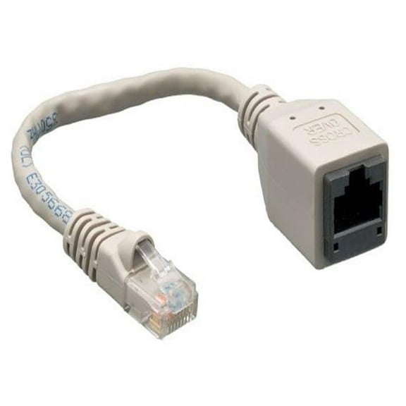 Sanoxy SNX-CBLR-C5201-3200 7.5 in. Cat5e Male to Female Crossover Network Adapter - Gray - Pack of 2