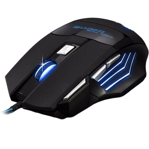 Sanoxy SANOXY-Mous-Wir 7 Button USB Wired LED Gaming Mouse with Breathing Fire Button & 3200 DPI for Laptop PC