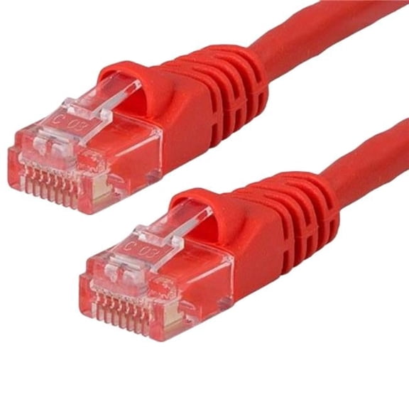 Sanoxy SNX-CBLR-C5103-7007 7 ft. Cat5e 350 MHz UTP Snagless Crossover Ethernet Network Patch Cable, Red